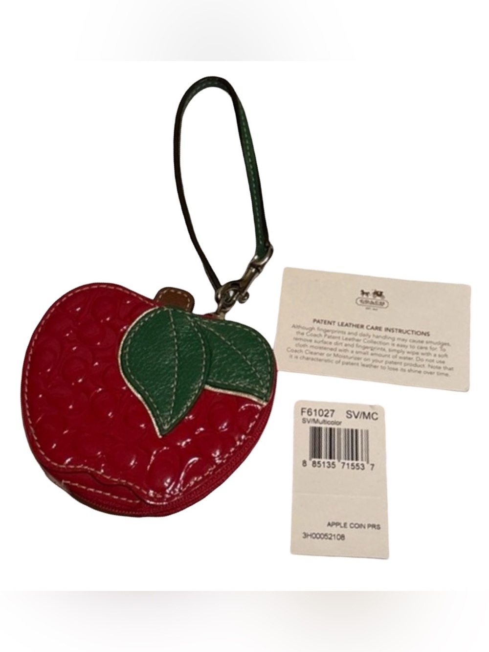 Coach Apple Coin Purse Patent Leather with Original Tag Y2K